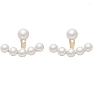 Boucles d'oreilles pendantes en titane avec fausses perles en or 18 carats, bijoux pour femmes, robe de soirée Punk, piste Rare coréenne japonaise Boho Hiphop