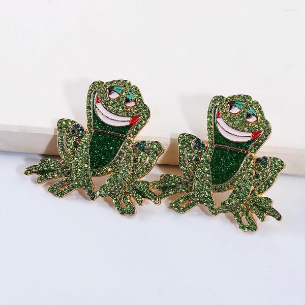 Boucles d'Oreille Pendantes Top Tendance Mode Haute qualité Chic Pour Femme Tempérament Grenouille Vert Mignon Romantique Doux Style Cadeaux Filles Préférées