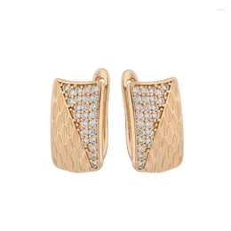 Boucles d'oreilles tendance carrées en Zircon naturel, bijoux romantiques à la mode, couleur or, cadeau d'amour géométrique pour femmes