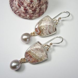 Boucles d'oreilles pendantes à motif de vagues de roche pour femmes, bijoux à breloques en résine, pierre, cadeaux de mariage