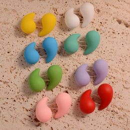 Boucles d'oreilles pendantes tendance en forme de goutte d'eau pour femmes et filles, bijoux simples et personnalisés en acrylique coloré, cadeau 2024