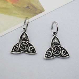 Boucles d'oreilles pendantes Boucle d'oreille déesse triple lune