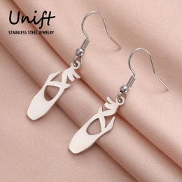 Dangle Earrings Unift Ballerina Pointe Shoe For Women Girl Stainless Steel Trendy Creative Ballet Dancer Jewelry Sport Graduation Gift