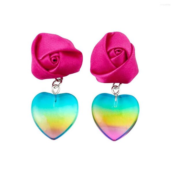 Pendientes colgantes Vedawas con purpurina bonita en forma de corazón, joyería múltiple para mujeres y niñas, regalos para el día de la madre, accesorios para fiesta de San Valentín