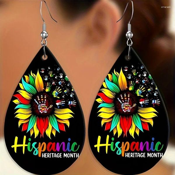 Boucles d'oreilles en peluche vintage africain noir de couleurs 1865 Match Drop Shape Design Pu Leather Femmes Cadeau