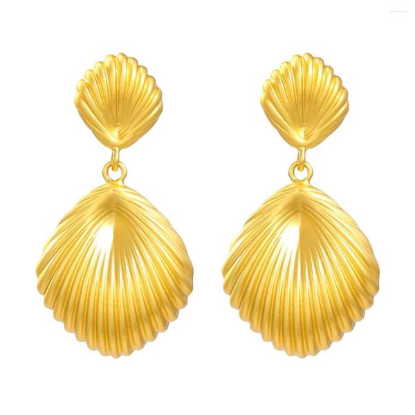 Pendientes colgantes Vintage gota para mujer aleación Color dorado anillos geométricos simples joyería de fiesta