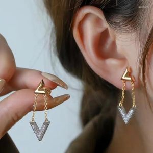 Boucles d'oreilles pendantes Vintage mode couleur or unisexe Triangle Banquet bijoux accessoires cadeaux exquis