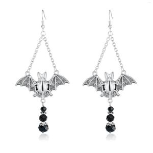 Boucles d'oreilles pendantes Vintage Goth gothique Halloween chauve-souris boucle d'oreille pour femmes filles Egirl rétro suspendu goutte collier Pendientes bijoux