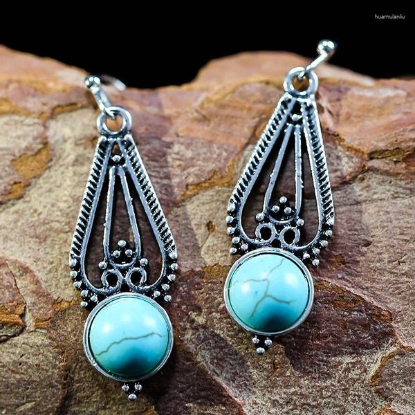 Pendientes colgantes Crochet de piedra verde vintage Trendy 2023 Anniversary Drop for Women Joyería antigua PARA MATIR MA054