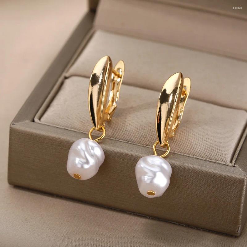 Dangle Earrings Vintage Peal For Women Exquisite Pearl Metal Drop Wedding Party Fashion Jewelry Gift