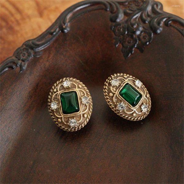 Boucles d'oreilles pendantes de tempérament Vintage, plaqué or rhodié avec strass, pour femmes et filles, cadeau de fête, bijoux, vente en gros