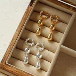 Boucles d'oreilles pendantes en acier inoxydable pour femmes, bijoux minimalistes simples et élégants, bijoux de déclaration d'hiver