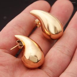 Dangle Oorbellen Waterdrop Chunky Voor Vrouwen Lichtgewicht Vergulde Smooth Hollow Tear Drop Earring Sieraden Gift