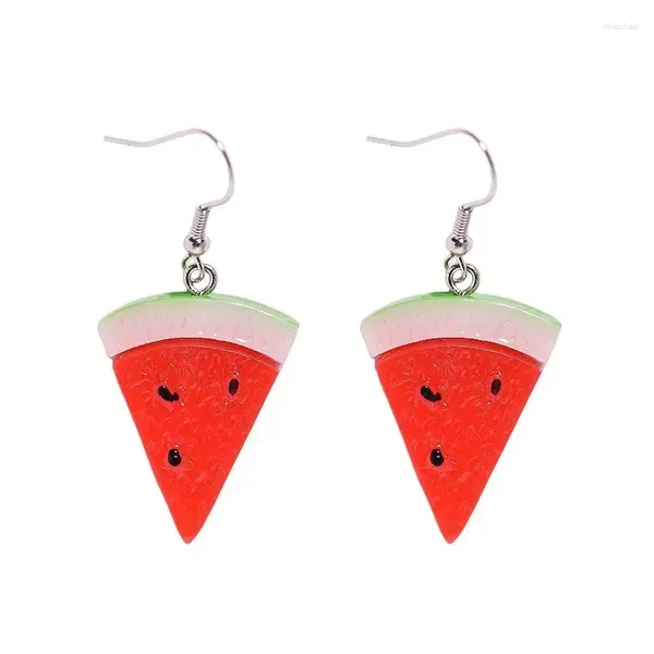 Pendientes colgantes sandía Linda moda fruta de resina encanto dulce Simple para mujeres chica regalo de joyas de fiesta