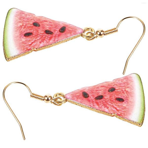 Boucles d'oreilles pendantes en forme de fruit de pastèque pour femmes, bijoux de Costume tendance, petits et frais