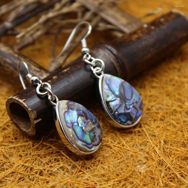 Pendientes colgantes al por mayor 3 par/lote colgante de concha Natural gota para mujer cristal elegante joyería para fiesta y boda fabricación a mano