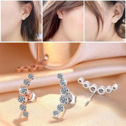 Boucles d'oreilles pendantes en forme de barre pour femmes, bijoux De mariage, en Zircon doux, à paillettes, minimalistes coréens, Aretes De Mujer Drop