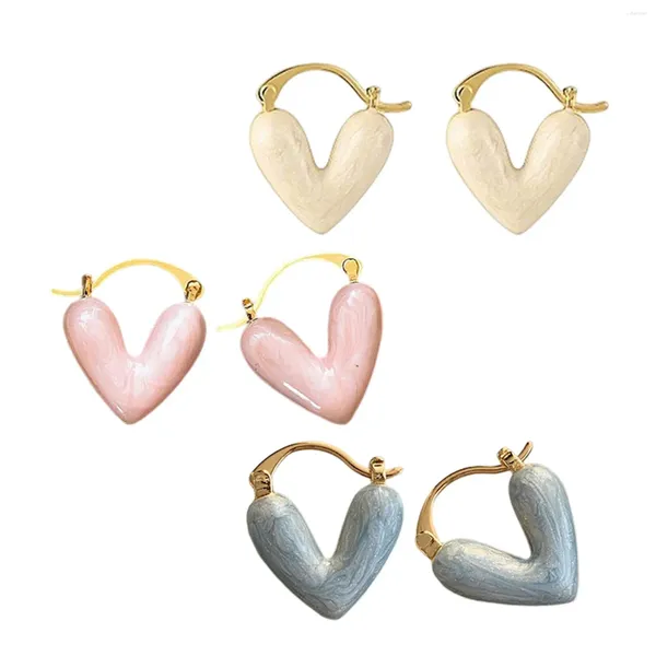 Pendientes de colgación de mujeres Joyas para gotas en forma de corazón de mujeres