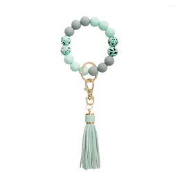 Boucles D'oreilles Pendantes Poignet Porte-clés Bracelet En Silicone Bracelet De Perles De Voiture Pour Femmes - C