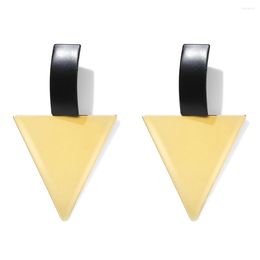 Pendientes colgantes WYBU, pendiente de gota con colgante triangular de estilo moderno para mujer, pendiente de cadena de Metal negro, joyería deportiva, regalo para mujer