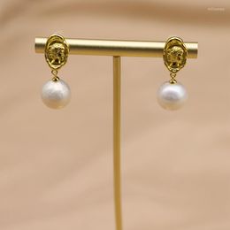 Pendientes Colgantes Xlentag Cara De Perla Natural De Agua Dulce Plata De Ley Fiesta De Cumpleaños De Mujer Exquisita Joyería De Regalo De Moda GE1080