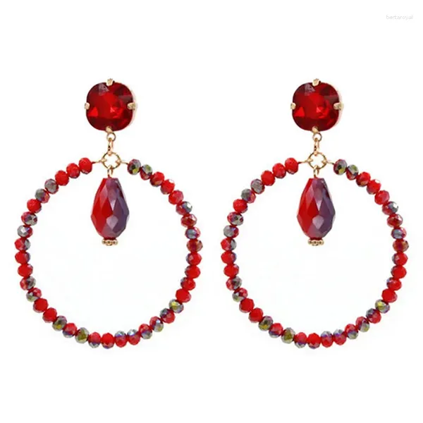 Boucles d'oreilles pendantes Xujiafu haut de gamme en cristal pour femmes, grand pendentif de luxe, bijoux bohème de mariage, vente en gros