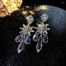 Boucles d'oreilles en peluche Yamega Shining Crystal Statement Party Designer de luxe pour les femmes Girls Corée des bijoux de mode