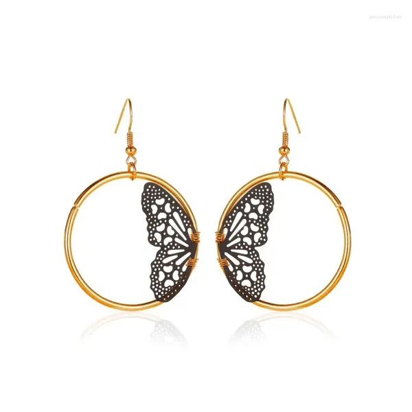 YiYaoFa – boucles d'oreilles pendantes en forme de papillon pour femmes, bijoux de fête, cadeau d'amitié, mode fille