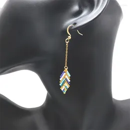 Dangle Oorbellen ZHONGVI 2024 Mode Miyuki Etnische Oorbel Voor Vrouwen Meisje Gift Sieraden Bohemen Handgemaakte Kralen Geweven Sieraden