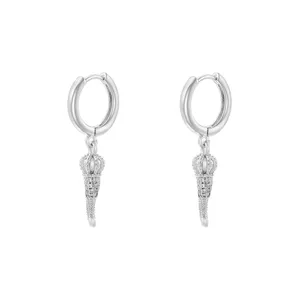 Boucles d'oreilles en peluche zhukou petit / gros piment charmes de cerceau en laiton zircone petite gouttes à la main en gros VE1229