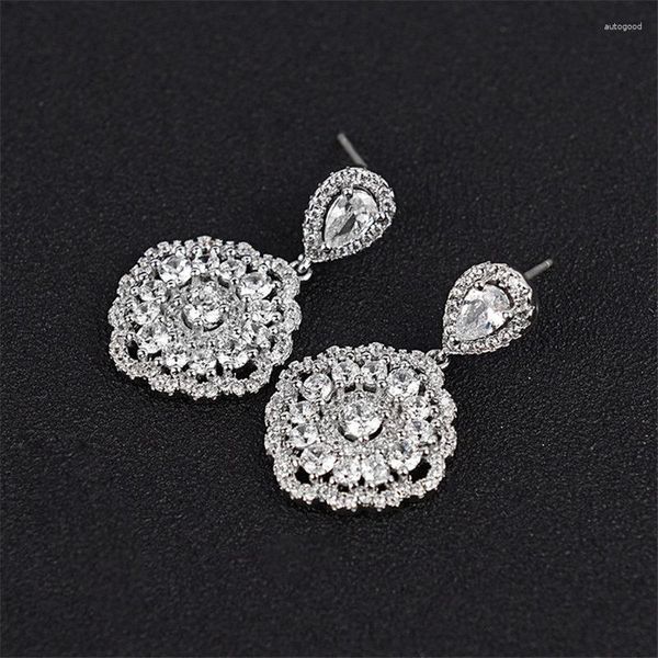 Boucles d'oreilles pendantes Zircon Style japonais et coréen accessoires vestimentaires mariage bijoux de fête de mariée habiller