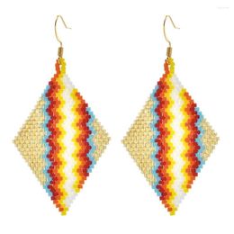 Boucles d'oreilles pendantes ZMZY Design perles MIYUKI pour femmes, Style Boho, bijoux tissés à la main, cadeau de fête, 2023