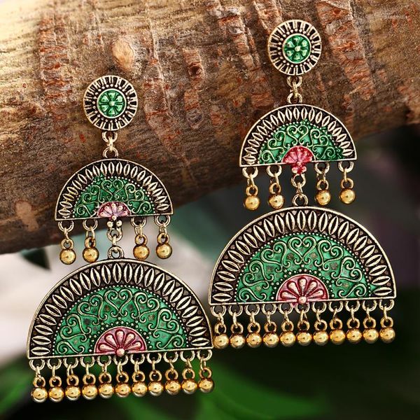 Boucles d'oreilles pendantes ZOSHI géométrique egypte Vintage pour femmes Jhumka classique turc Tribal gitane bijoux