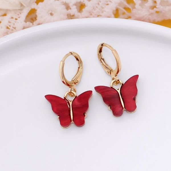 Pendientes colgantes ZOSHI mariposa de moda coreana para mujeres lindo diseño de gota dulce niñas joyería de moda