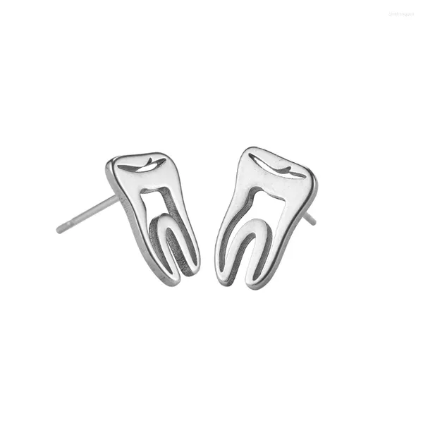 Pendientes colgantes ZST0038, venta de 2023, último diseño, estilo Retro, pendiente femenino, forma de dientes de acero inoxidable, joyería con dijes de moda