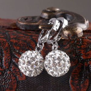 Boucles d'oreilles pendantes entièrement ornées de bijoux créoles de style coréen Zircon corps bijoux d'oreille pour femmes et filles