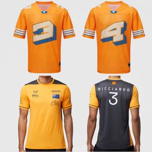 Daniel Ricciardo McLaren 2021 F1 Shirt Official Website US Awards Jersey Formule One Racing Suit Sports Mens T-Shirt Loose Tees P4QE