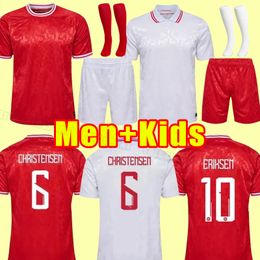 Danish 2024 2025 10 Eriksen Soccer Jerseys personnalisés 9 Braithwaite 4 Kjaer 6 Christensen 7 Skov 10 Eriksen 12 Dolberg 20 Yurary 24 25 hommes enfants enfants adultes