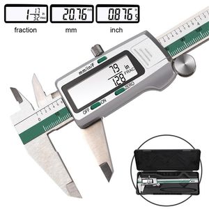 DANIU Digital Steel Caliper 150mm 6 pouces pouces / métrique / fractions conversion résolution 0,01 mm avec boîte 210922