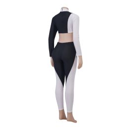 Danny Phantom Cosplay kostuum vrouwelijk Danny Cosplay Black White Long Sheeves Crop Tops Pants Set Halloween Anime Party Costume