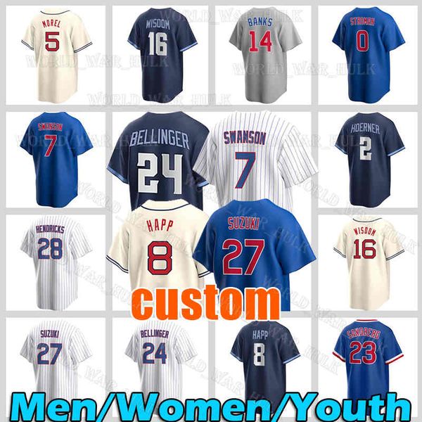 Dansby Swanson Jersey Cody Bellinger Seiya Suzuki Ian Happ Baseball Marcus Stroman Andrelton Simmons Nico Hoerner Nelson Velazquez Chicagos Edwin Rios Wisdom