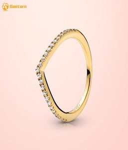 Danturn NIEUW 925 Sterling Silver Rings Sparkling Wishbone Ring Origineel 925 Silver European Ring Women Diy Sieraden maken Gift8284360