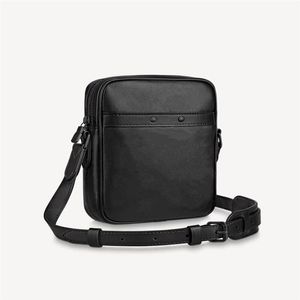 Donau Slim Messenger Bag Zwart reli￫f lederen mannen Casual Outdoor Sports Crossbody Kleine mobiele telefoonzakken M44972311o