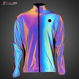 DAREVIE veste de cyclisme homme hiver arc-en-ciel réfléchissant coupe-vent hommes coupe-vent imperméable veste de cyclisme hommes femmes printemps automne 240112