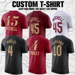 Darius Garland Evan Mobley Fans du Club de sport de basket-ball marque T-Shirt à manches courtes t-shirts d'entraînement de Performance