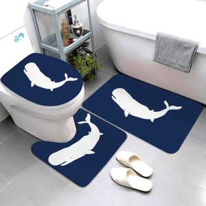 tapis de salle de bain nautique bleu foncé et tapis de salle de bain tapis de salle de bain trois pièces produits de salle de bain les tapis de salle de bain peuvent être personnalisés