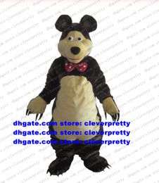 Costume de mascotte ours brun foncé Costume de personnage de dessin animé adulte Costume Festivals et vacances Promenade sans véhicule CX2049