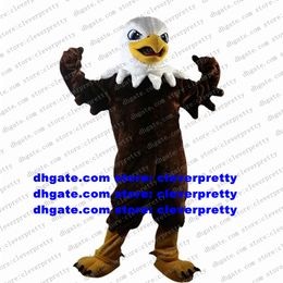 Costume de mascotte faucon aigle brun foncé Tercel Tiercel faucon vautour personnage de dessin animé cérémonie de mariage adieu Banquet zx1685