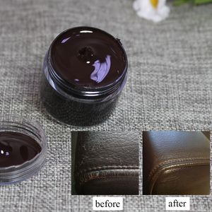 Dye en cuir brun foncé peinture huileuse bricolage professionnel en cuir artisanat sac en cuir sac de canapé de canapé réparation pâte de couleur complémentaire