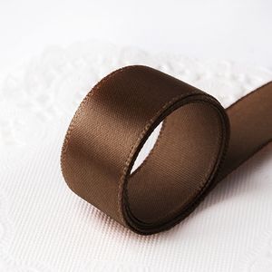 Cinta marrón oscuro 1-1/2 pulgada Grosgrain sólido 10 15 25 mm Cintas - venta cortada a medida, Lazos de grogrén, Arco para el cabello, Suministros para el cabello 25 yardas / lote